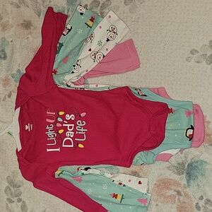 4 Pack Winter Onsies 12-18 M